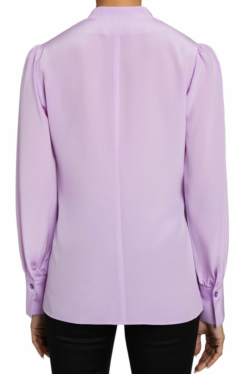 Santorelli Francis Blouse with Neck Tie in Silk Crepe de Chine, Alternate, color, 