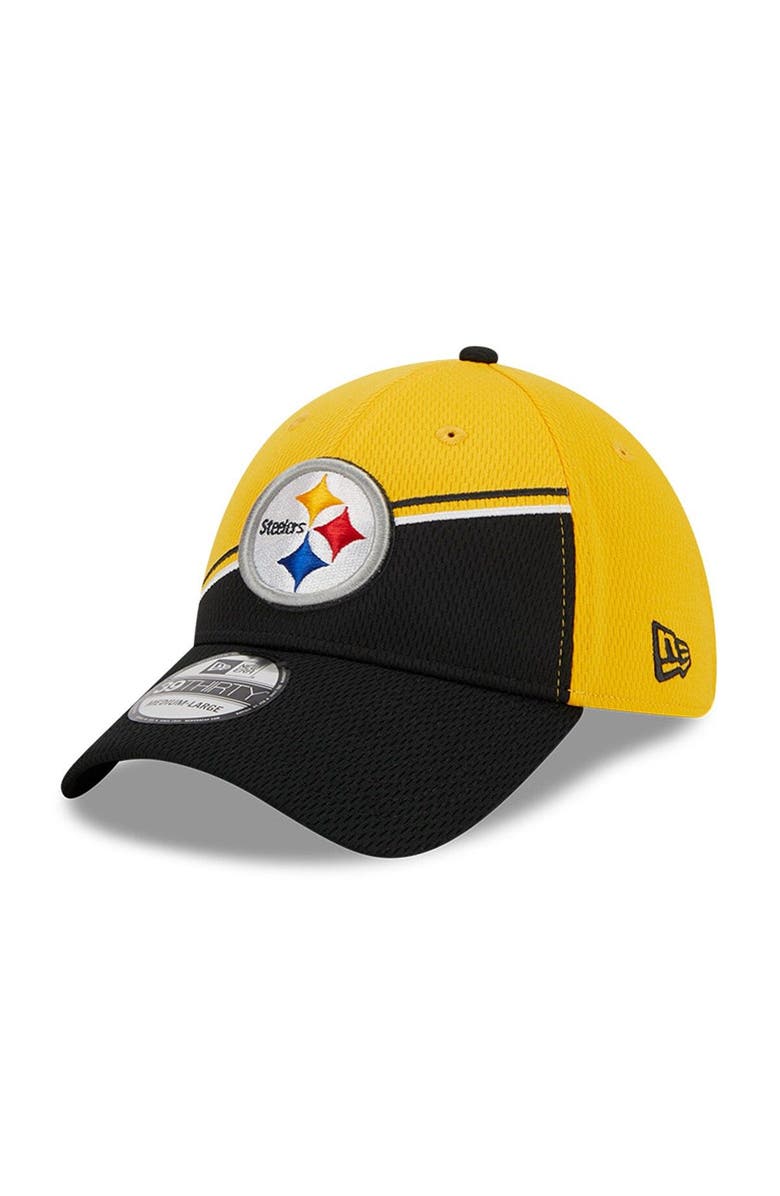 New Era Men's New Era Gold/Black Pittsburgh Steelers 2023 Sideline 39THIRTY Flex Hat, Alternate, color,