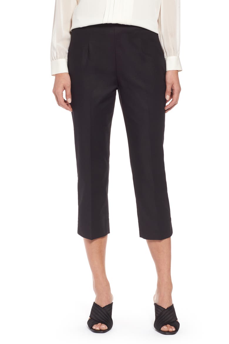Perfect Side Zip Crop Pants, Main, color, BLACK ONYX