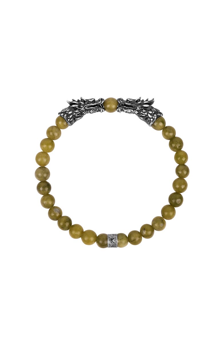 Karma and Luck Dragon's Valor Jade Bracelet, Main, color,