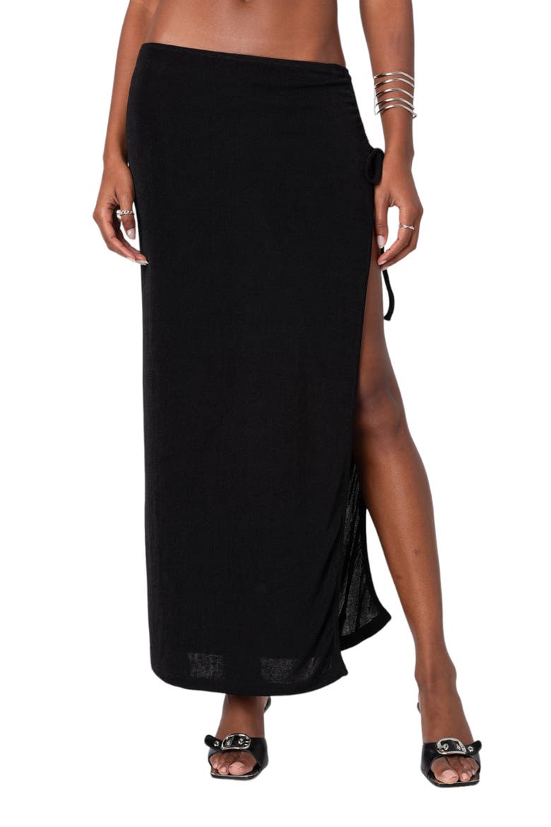 Goldie Slit Maxi Skirt, Main, color, BLACK