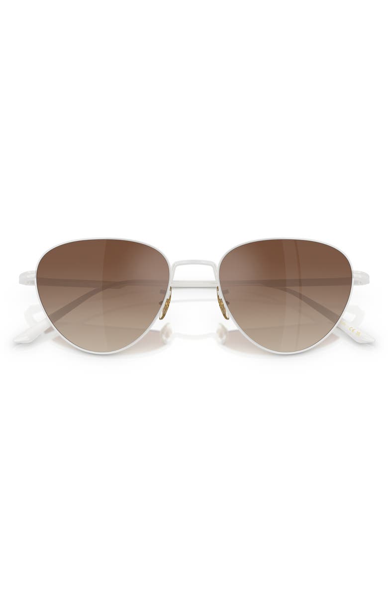 Oliver Peoples 52mm Cat Eye Sunglasses, Alternate, color, White / Dark Brown