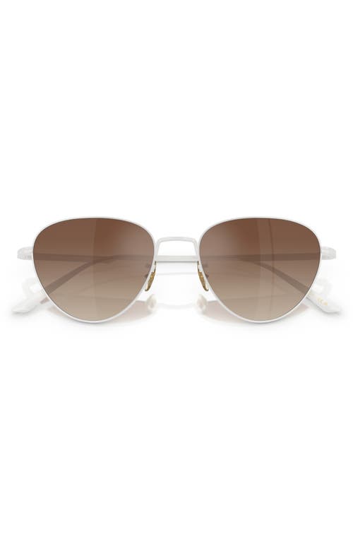 Shop Oliver Peoples 52mm Cat Eye Sunglasses In White/dark Brown