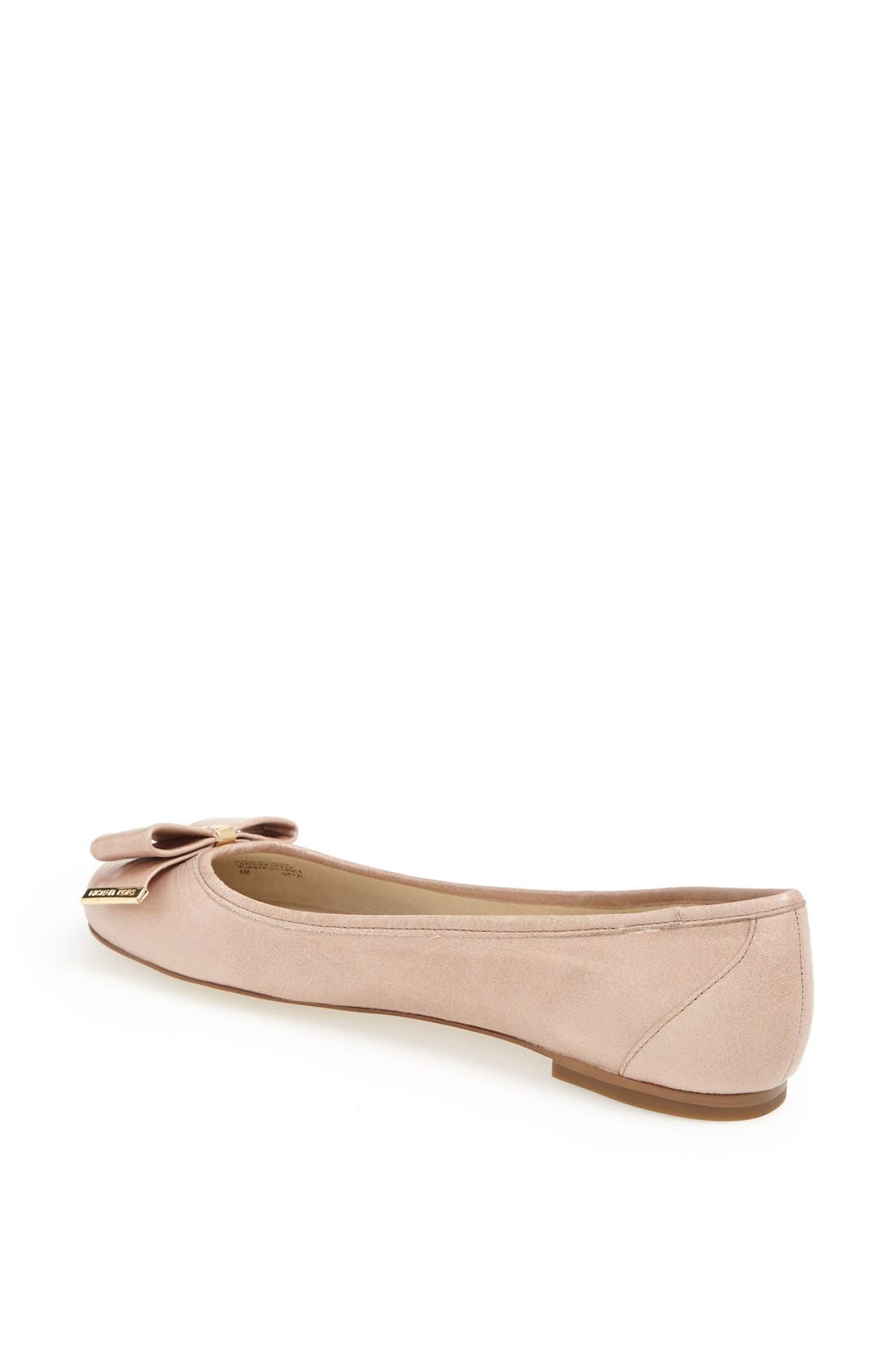 'Kiera' Leather Ballet Flat, Alternate, color, DARK NUDE