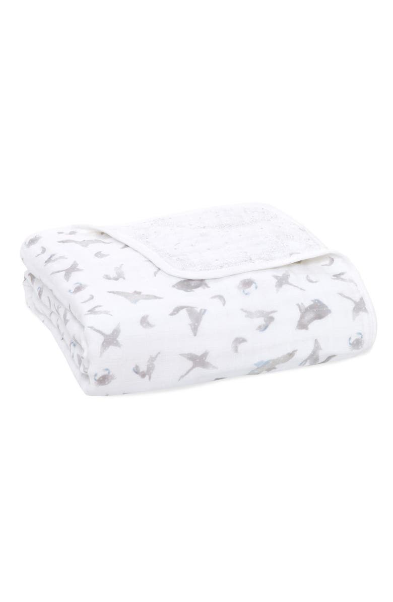 aden + anais Boutique 100% Organic Cotton Muslin Baby Blanket, Main, color, Map The Stars