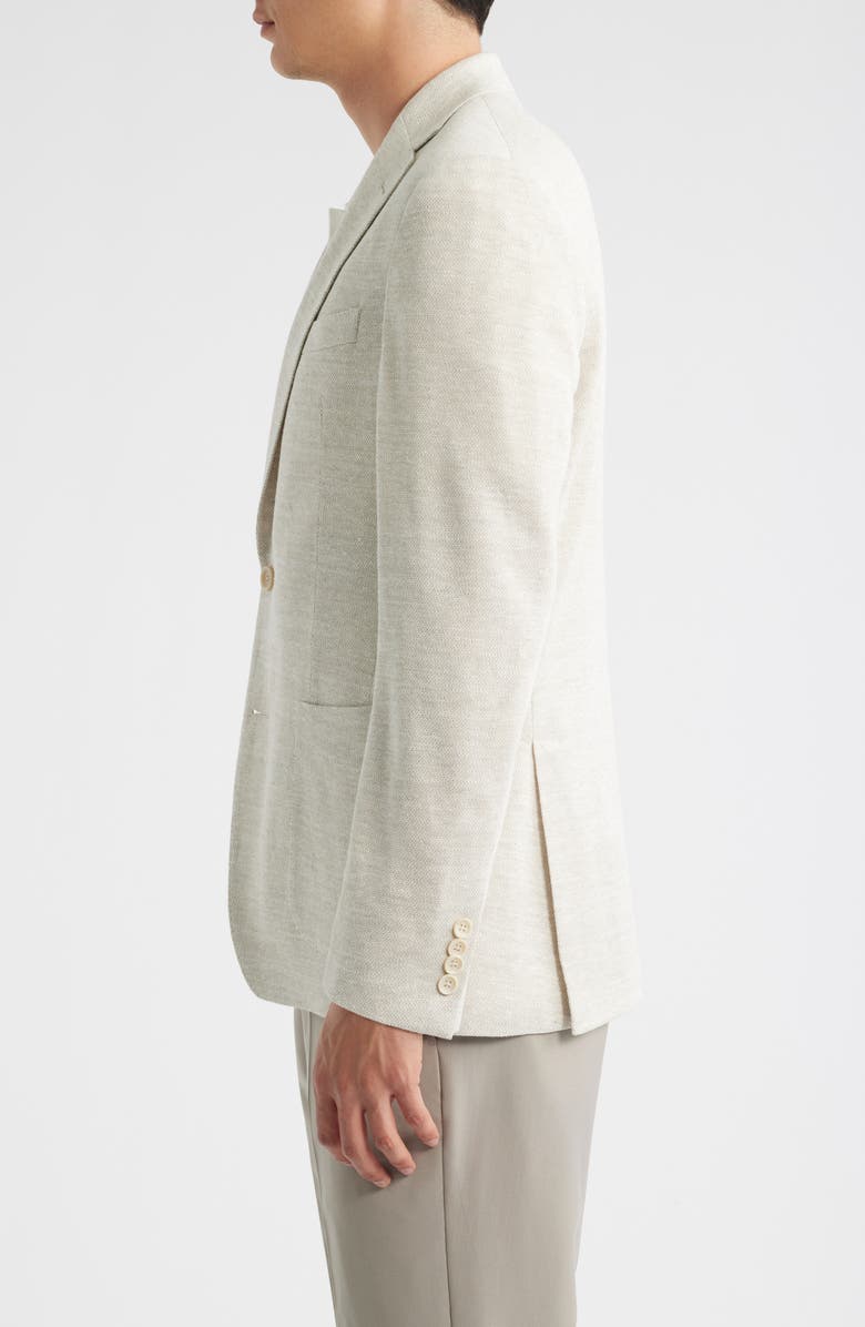 Jack Victor Hampton Tan Mélange Knit Linen Blend Sport Coat, Alternate, color, Sand
