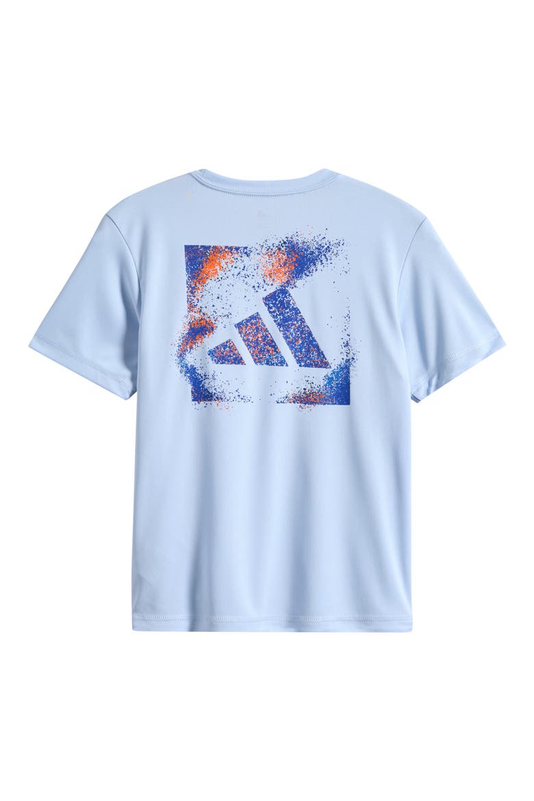 Kids' Spray Gradient Mountain Logo Graphic T-Shirt, Alternate, color, LIGHT BLUE