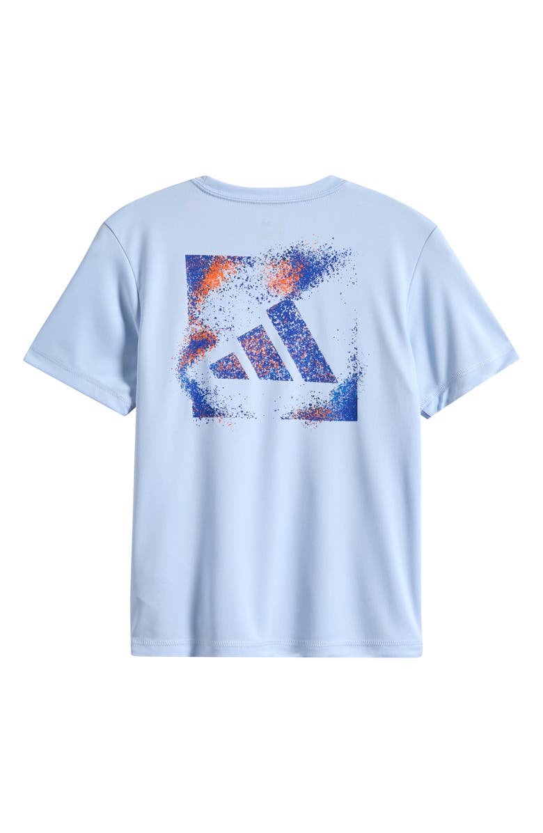 adidas Kids' Spray Gradient Mountain Logo Graphic T-Shirt, Alternate, color, Light Blue
