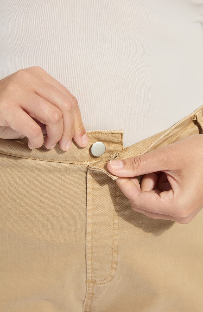 Lysse Iris Flat Front Wide Leg Jeans, Alternate, color, Asutex Desert Khaki