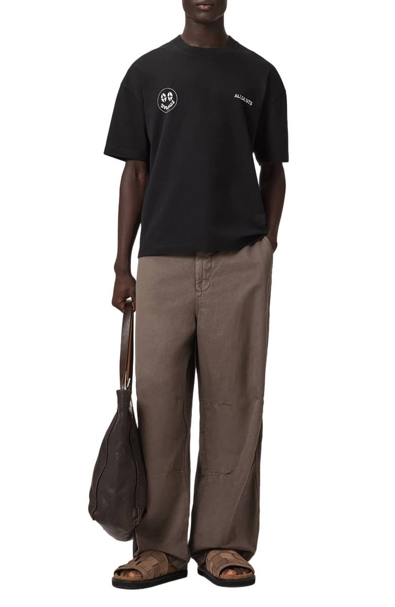 AllSaints Spinner Graphic T-Shirt, Alternate, color, Washed Black