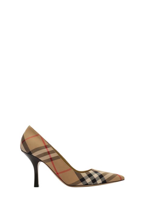 Crocodile-effect Leather Dame High Pumps