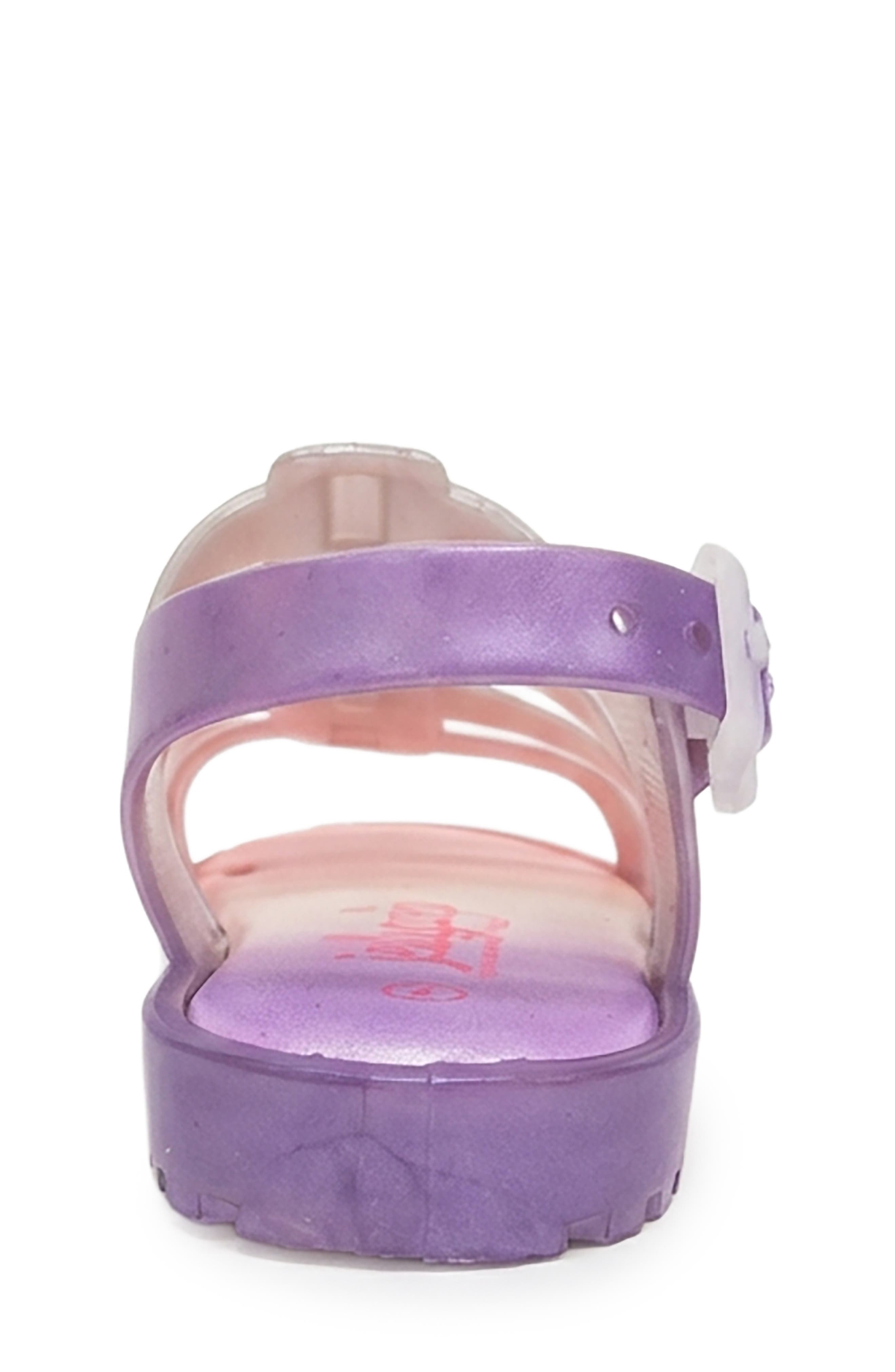 JELLYPOP Kids' Baleno Clear Glitter Sandal, Alternate, color, Pink Multi