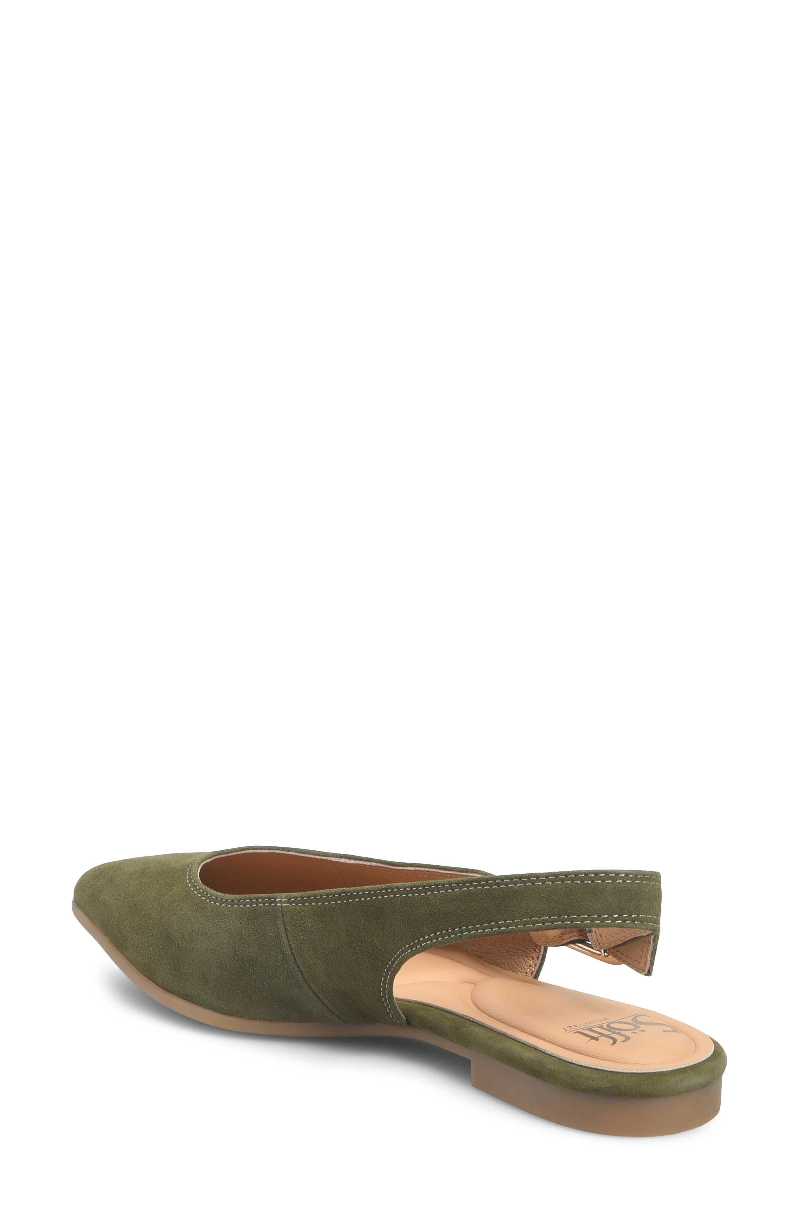 Marcella Slingback Pointed Toe Flat, Alternate, color, FERN