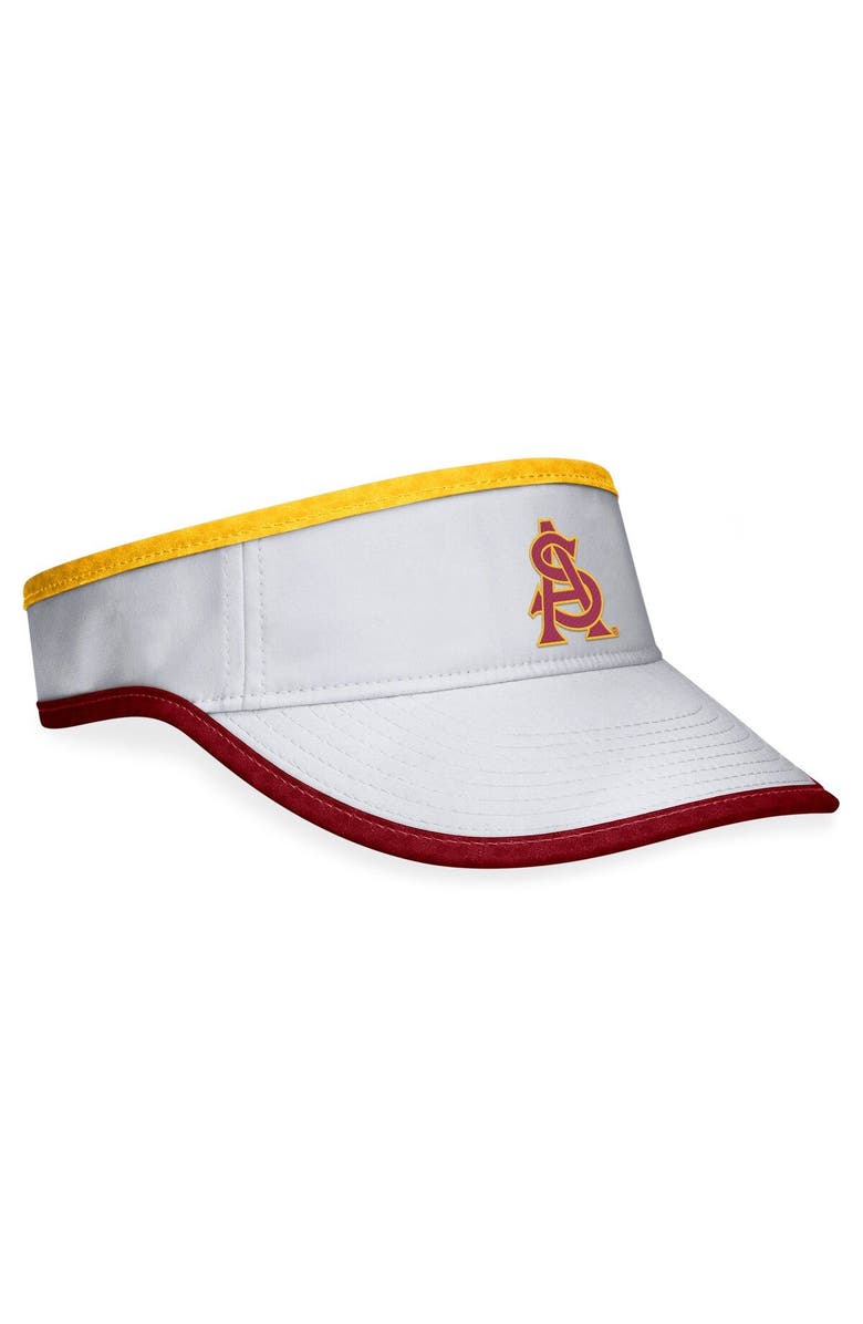 TOP OF THE WORLD Men's Top of the World White Arizona State Sun Devils Daybreak Adjustable Visor, Alternate, color, White