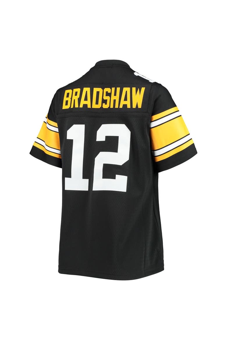 Women's Mitchell & Ness Terry Bradshaw Black Pittsburgh Steelers Legacy Replica Player Jersey, Alternate, color, Black