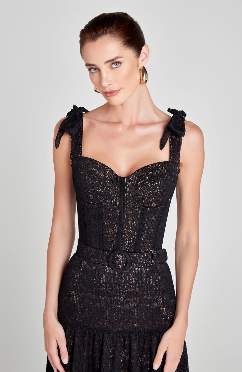 NADINE MERABI Miranda Belted Gown, Alternate, color,