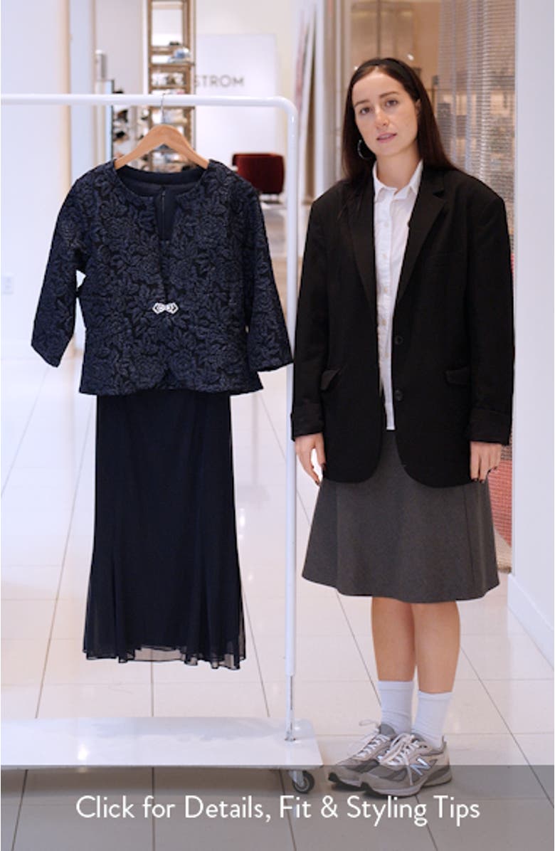 Jacquard Cocktail Dress with Jacket, sales video thumbnail