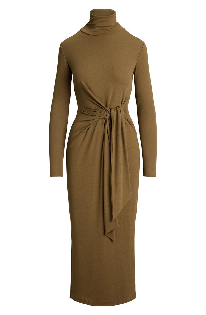 Lauren Ralph Lauren Tie Waist Long Sleeve Rib Dress, Alternate, color,