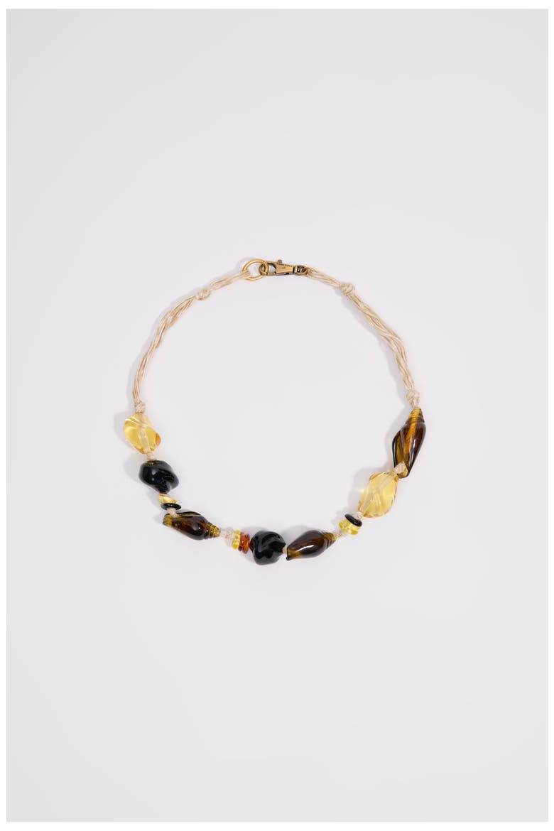 Amber Resin Seashell Necklace, Main, color, AMBER