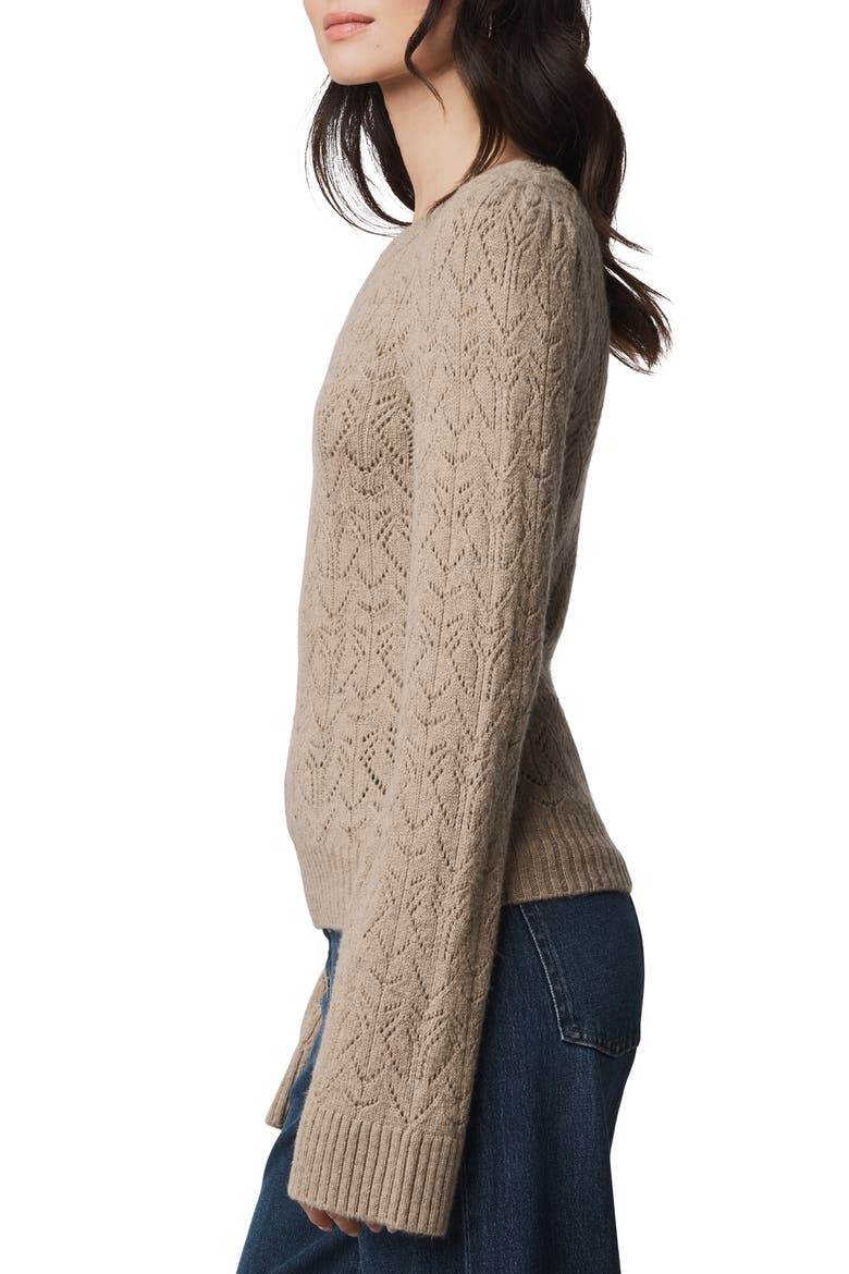Rose Open Stitch Sweater, Alternate, color, LIGHT CEDAR BEIGE HEATHER