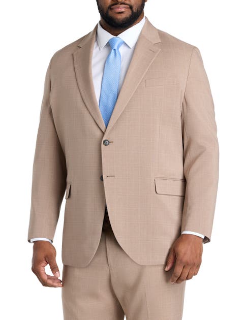Big & Tall Smart Wash® Tonal Plaid Suit Jacket