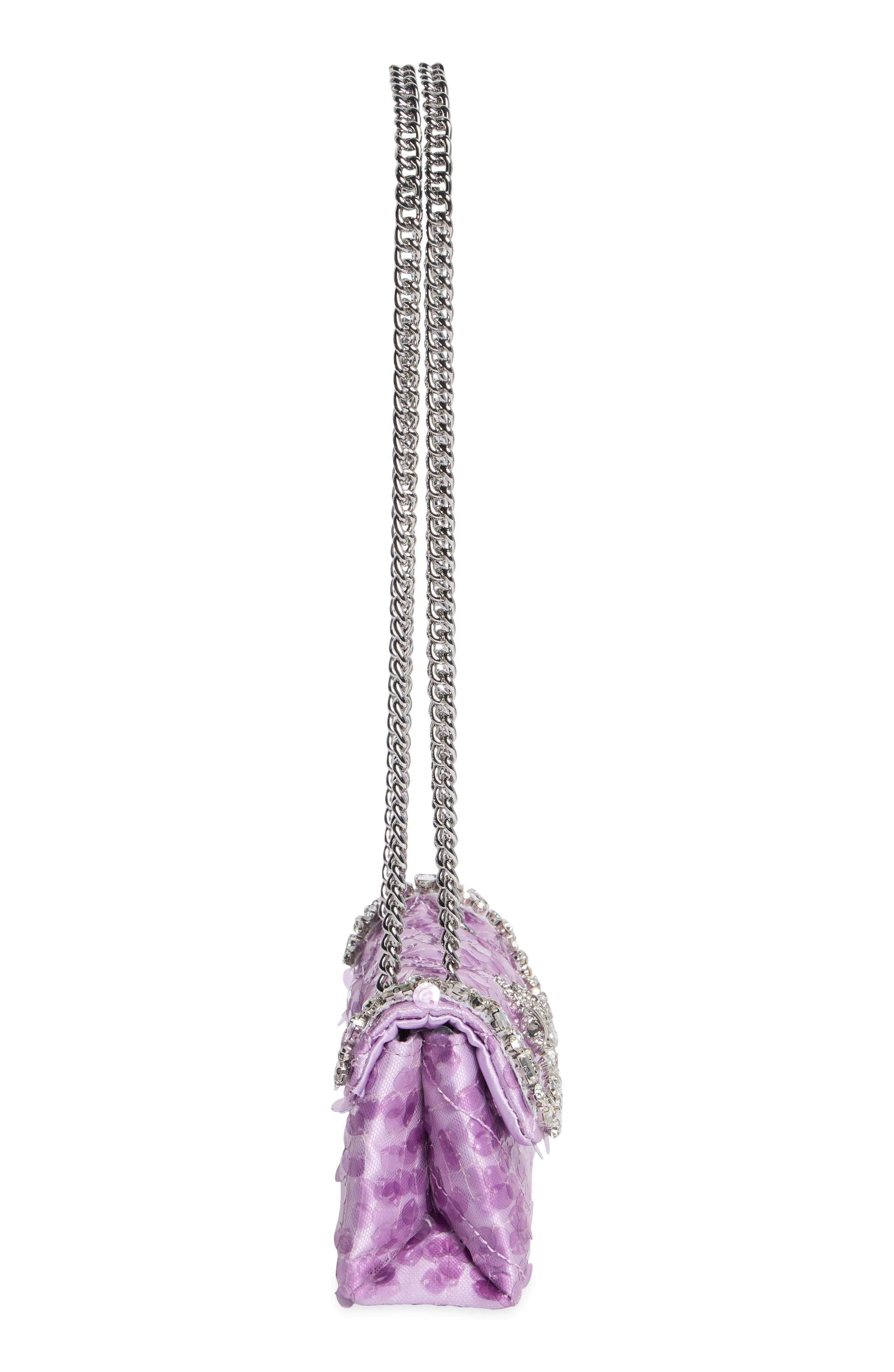 Kurt Geiger London Kensington Embellished Crossbody Bag, Alternate, color, Light/ Pastel Purple
