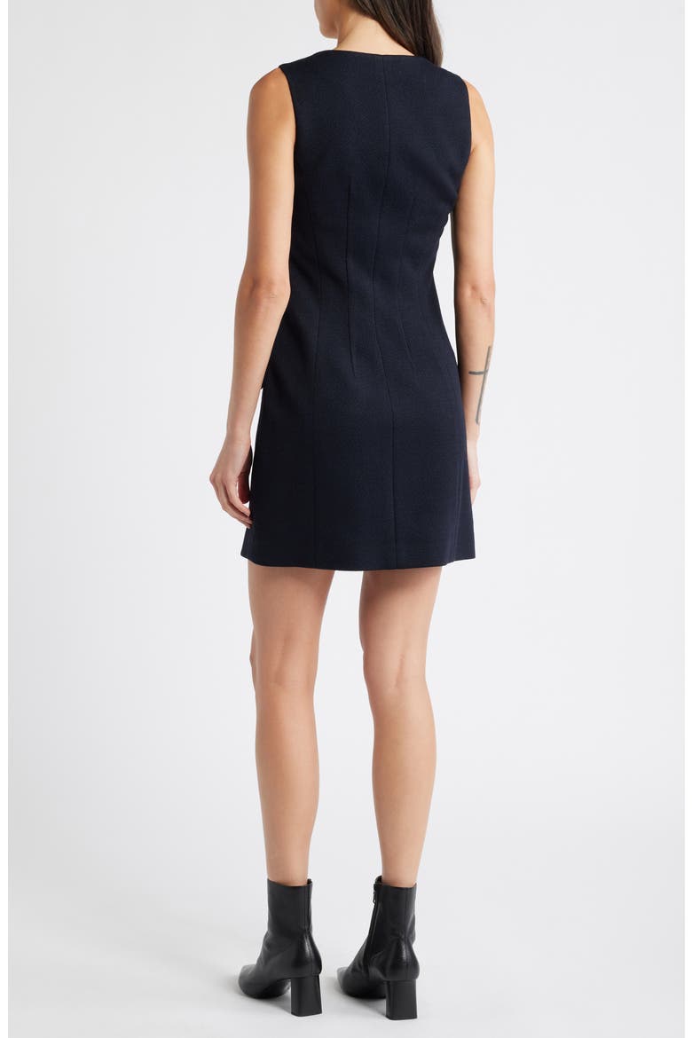 Mariana Sleeveless Textured Minidress, Alternate, color, NAVY
