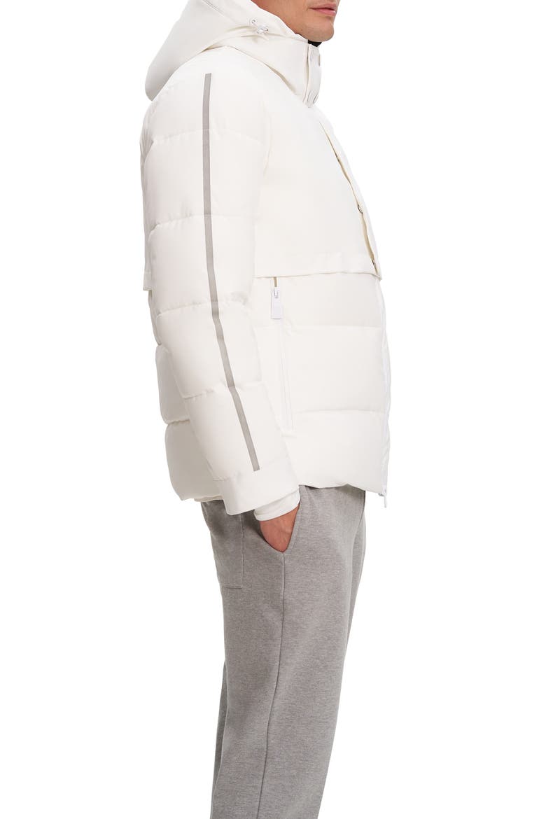 Zeke Hooded Puffer Jacket, Alternate, color, OFF WHITE