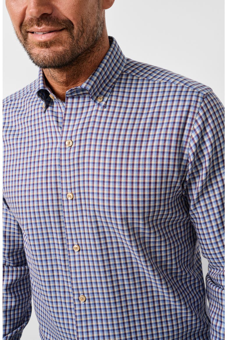 Mélange Check Sport Shirt, Alternate, color, BLUE/ MERLOT