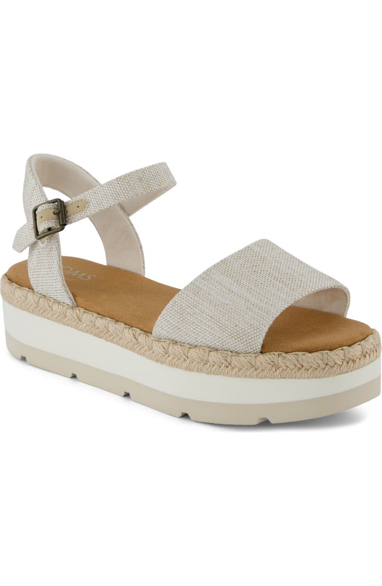 TOMS Ronan Platform Sandal, Main, color, Natural