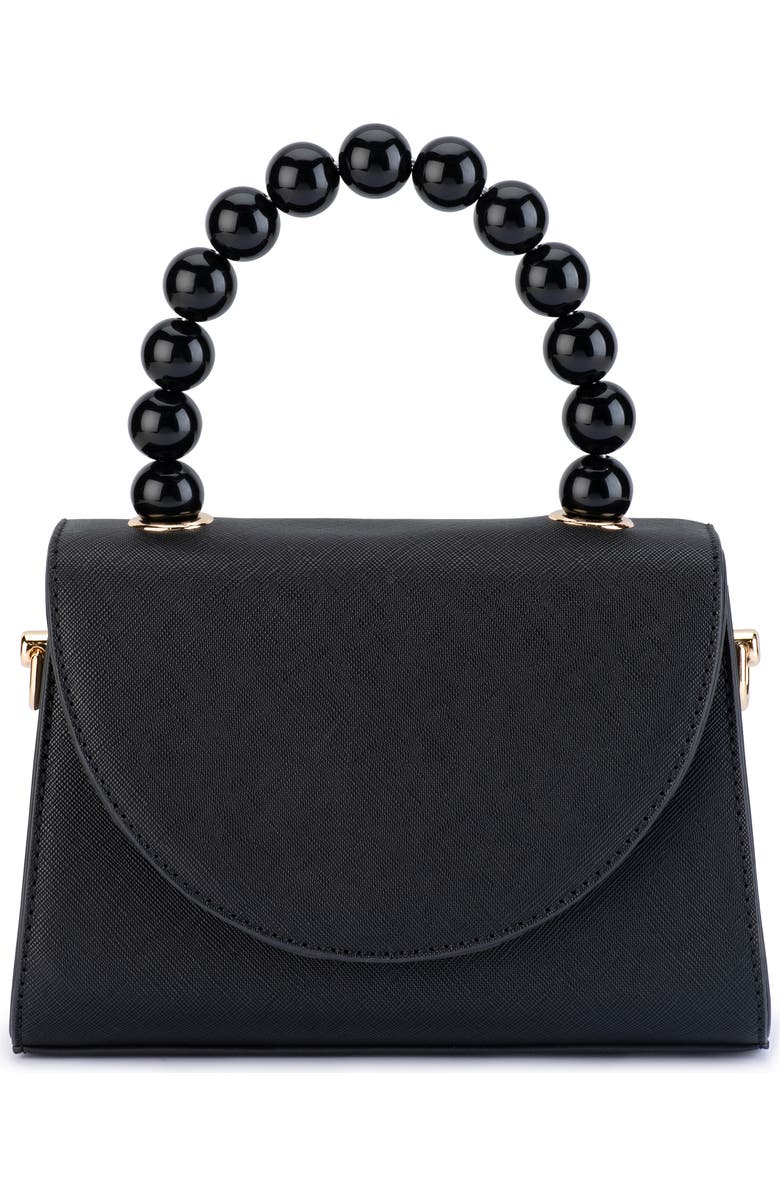 Olga Berg Wendy Acrylic Bead Top Handle Bag, Main, color,