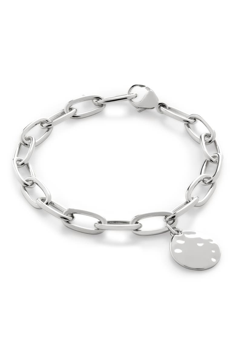 ID Oval Charm Bracelet, Main, color, STERLING SILVER