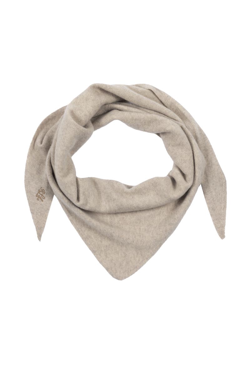 knit triangle scarf, Main, color, oatmeal heather
