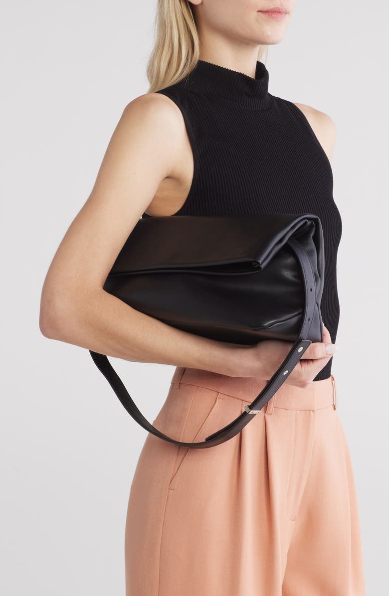 BCBG Funnel Flap Shoulder Bag, Alternate, color,