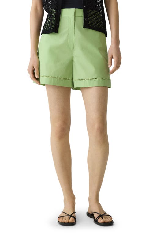 Theory Lattice Inset Stretch Cotton Shorts