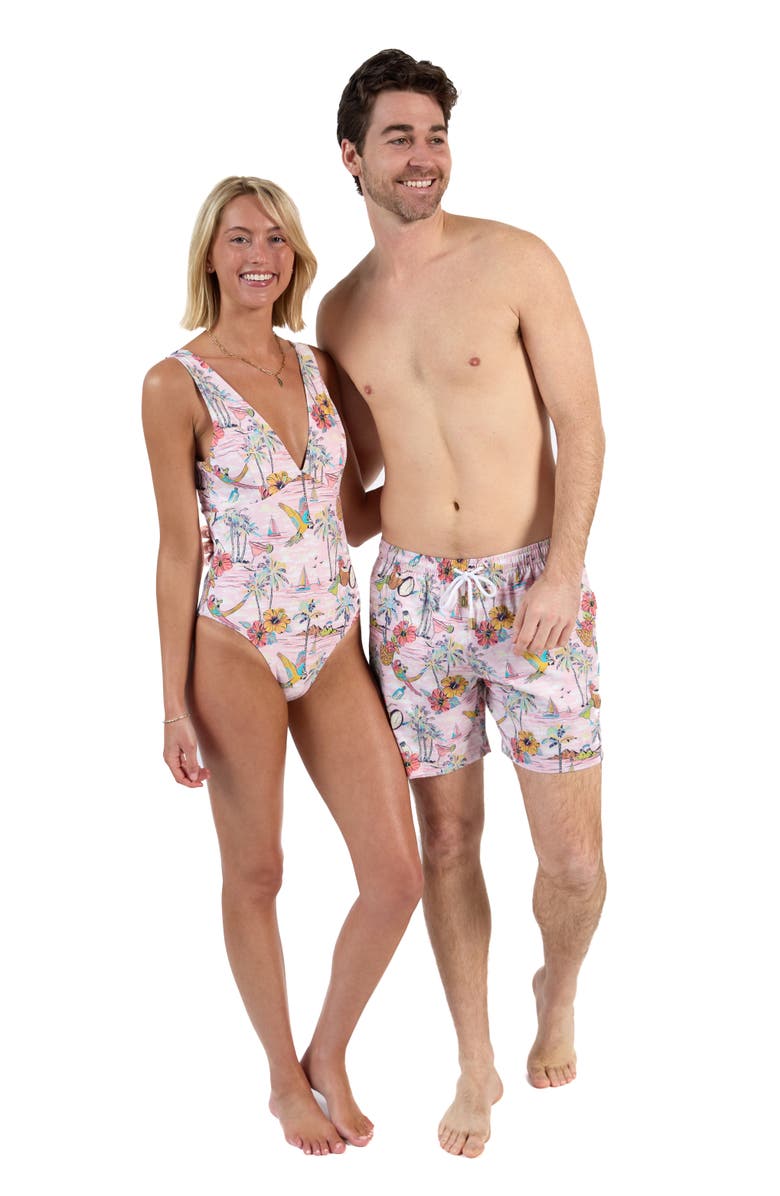 Kenny Flowers The Margaritaville Wastin' Away Again Sculpt One Piece, Alternate, color, Pink