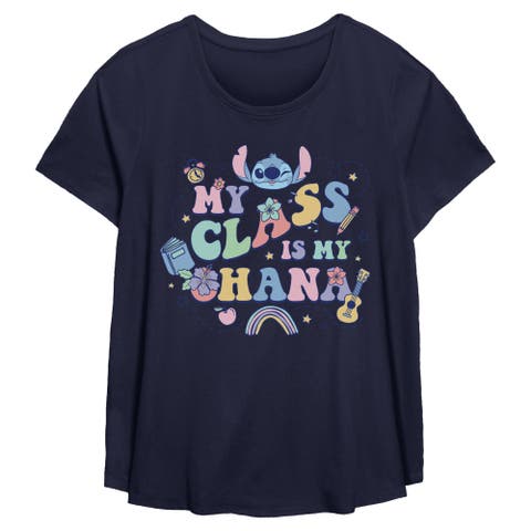 Women's Lilo & Stitch My Class Is My Ohana  Graphic T-Shirt