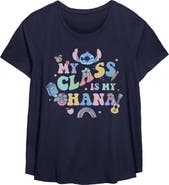 Lilo & Stitch Women's Lilo & Stitch My Class Is My Ohana  Graphic T-Shirt