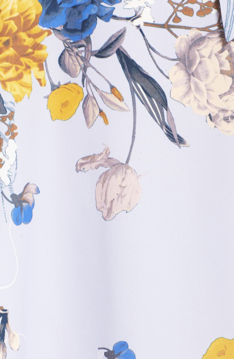 Chelsea28 Bow A-Line Dress, Alternate, color, Purple Puff Noveau Botanical