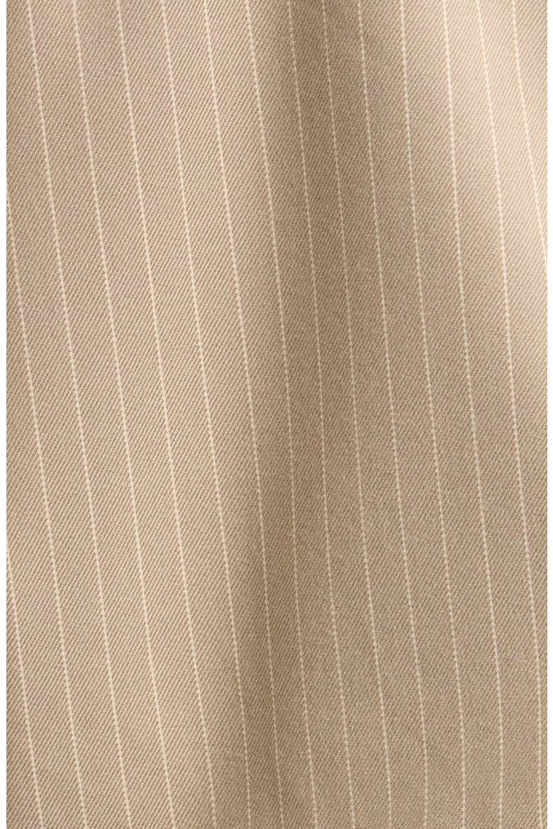 Pinstripe Hooded Jacket, Alternate, color, TOFFEE