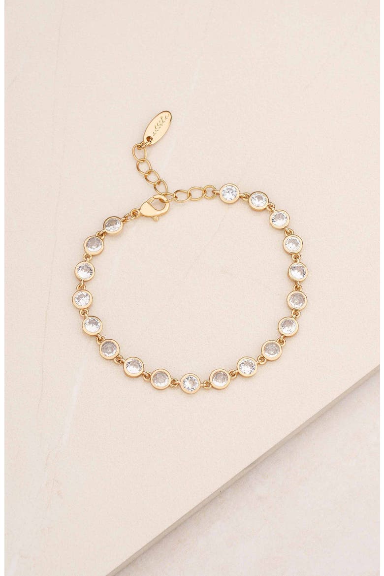 Everyday Cubic Zirconia Bracelet, Alternate, color, GOLD