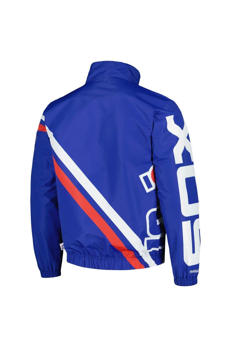 Men's Mitchell & Ness Royal Chicago White Sox Exploded Logo Warm Up Full-Zip Jacket, Alternate, color, Royal