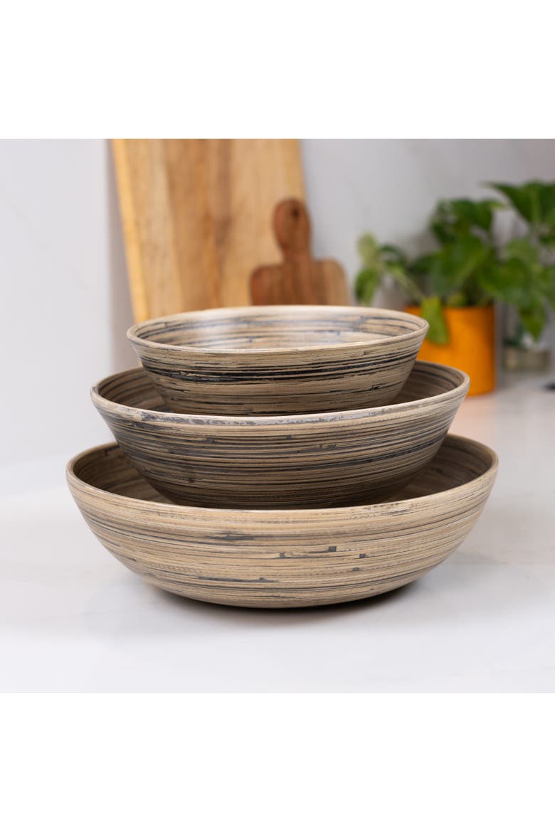 3-Piece Bowl Set, 12, 10, 8 Inch, Alternate, color, Black