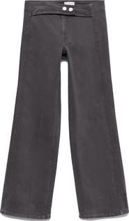 MANGO TEEN Belted Low Rise Straight Leg Jeans