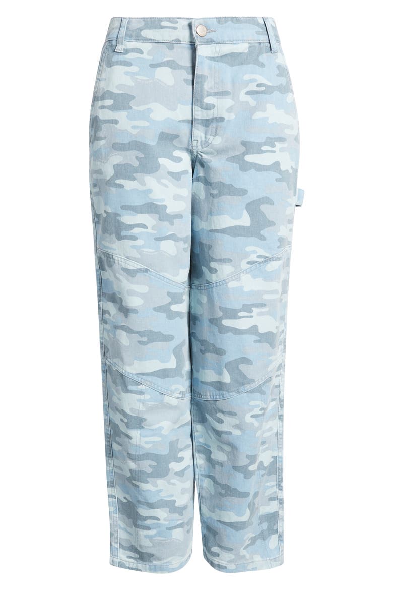 Drew Camo Print Mid Rise Relaxed Utility Jeans, Alternate, color, CAMO