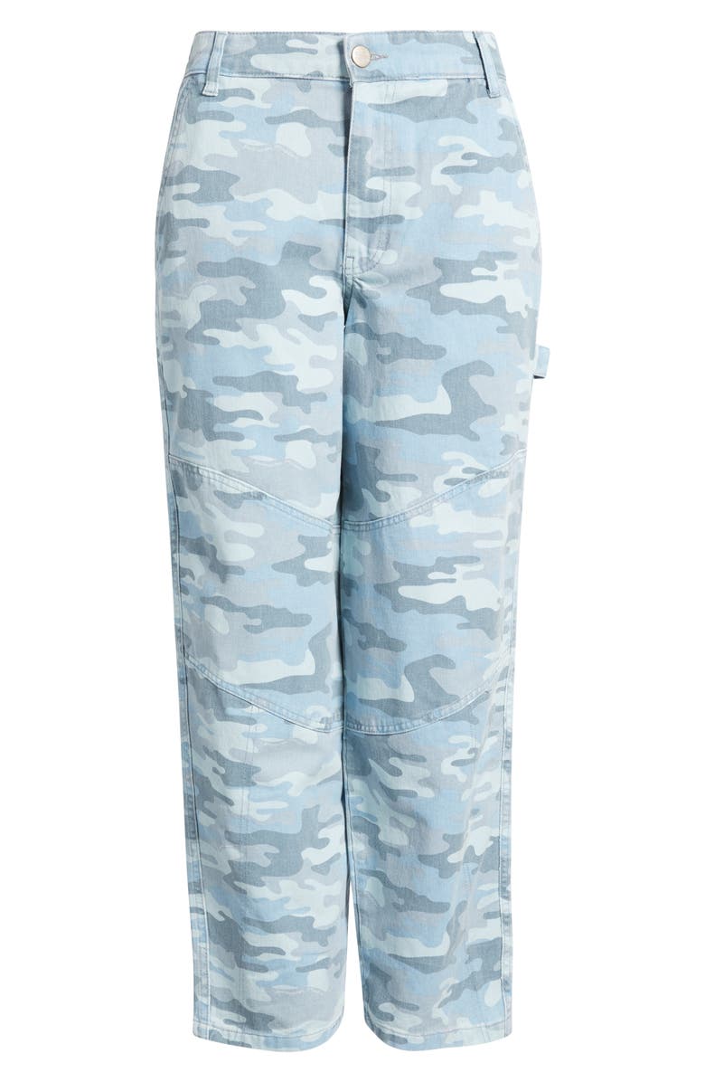 Damson Madder Drew Camo Print Mid Rise Relaxed Utility Jeans, Alternate, color, Camo