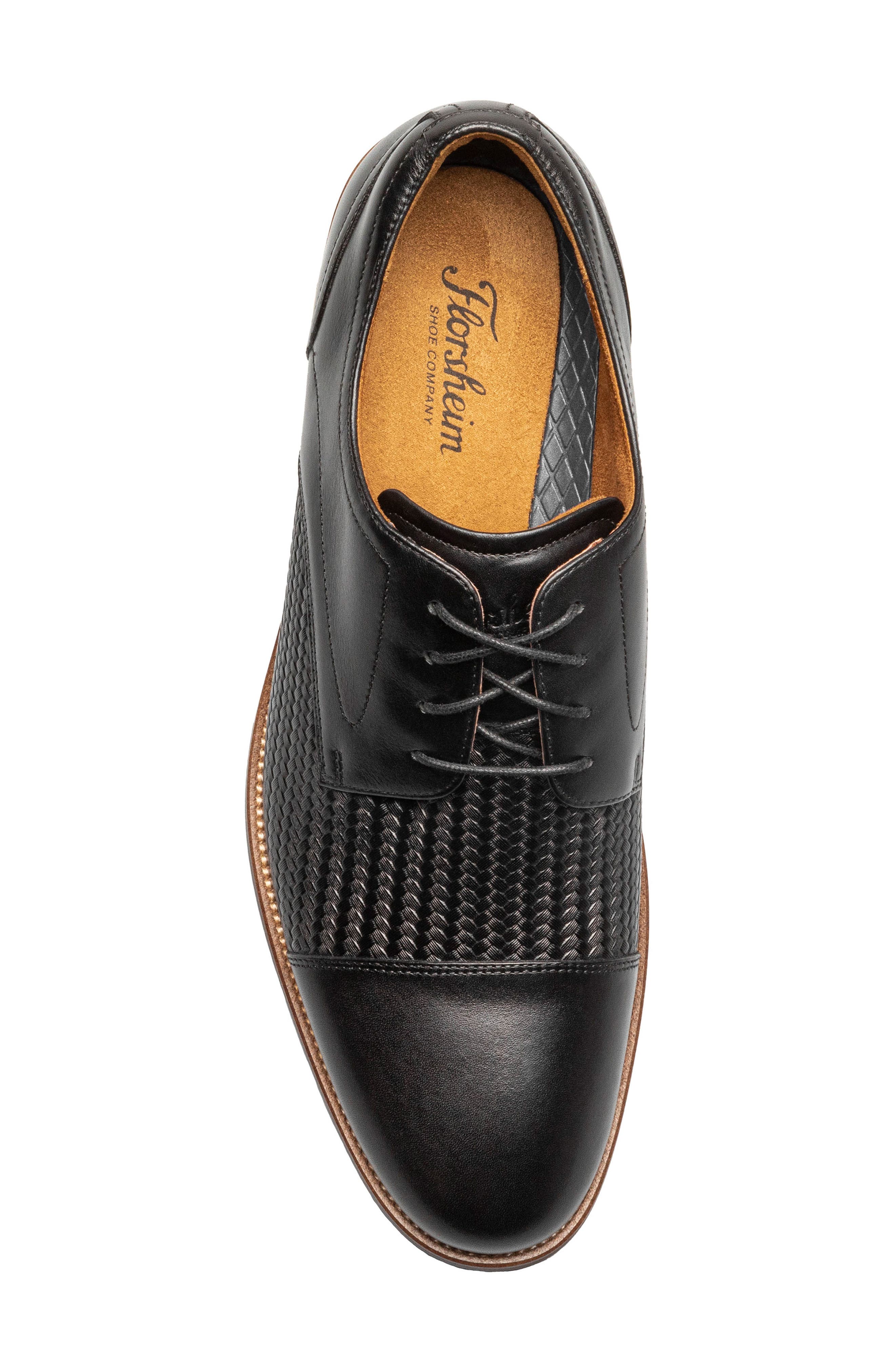 Florsheim Rucci Cap Toe Derby, Alternate, color, Black