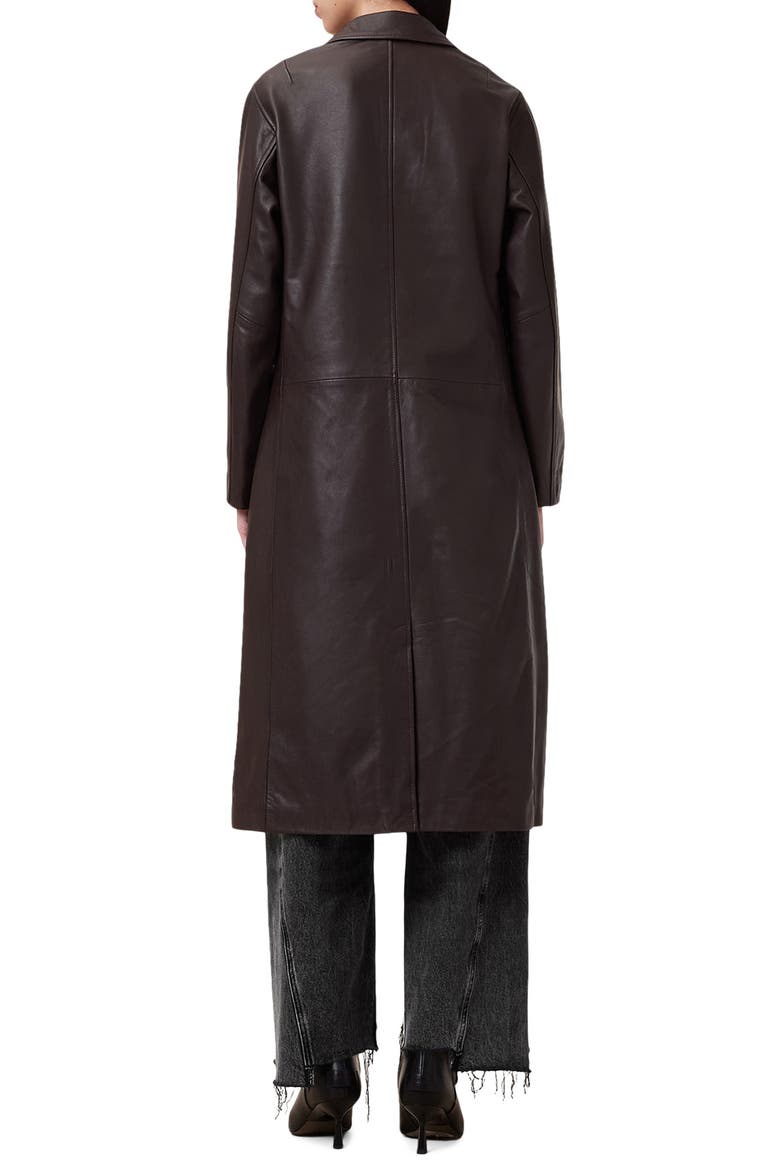 Aire Leather Coat, Alternate, color, OXBLOOD RED