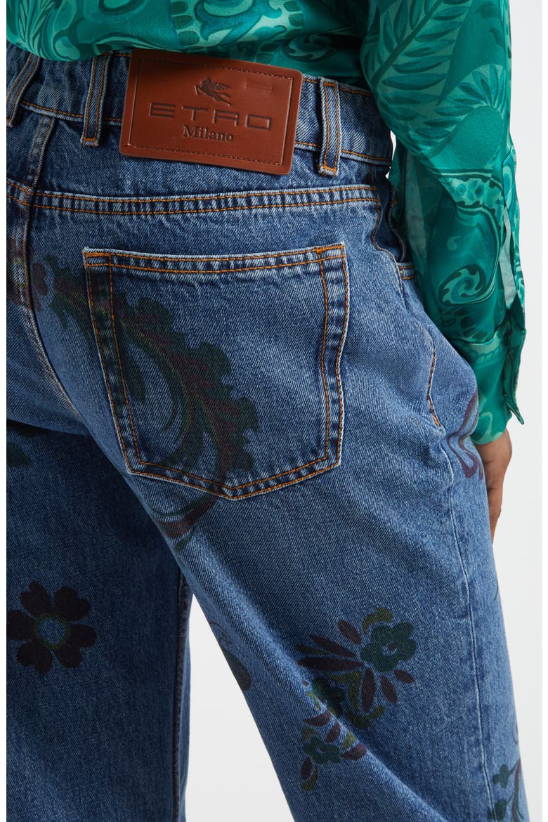 Paisley Print Flare Jeans, Alternate, color, MULTICOLOR AZURE BASE