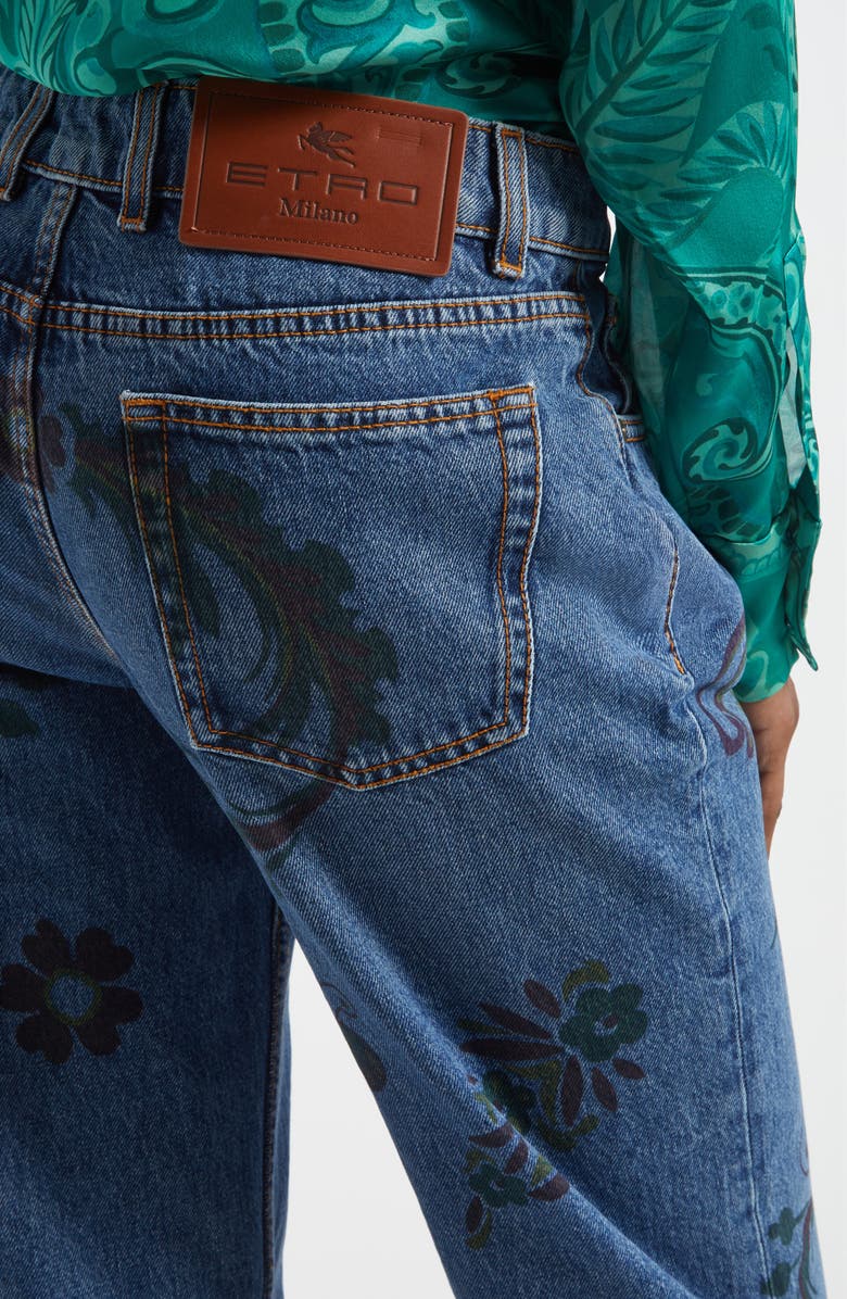 Etro Paisley Print Flare Jeans, Alternate, color, Multicolor Azure Base
